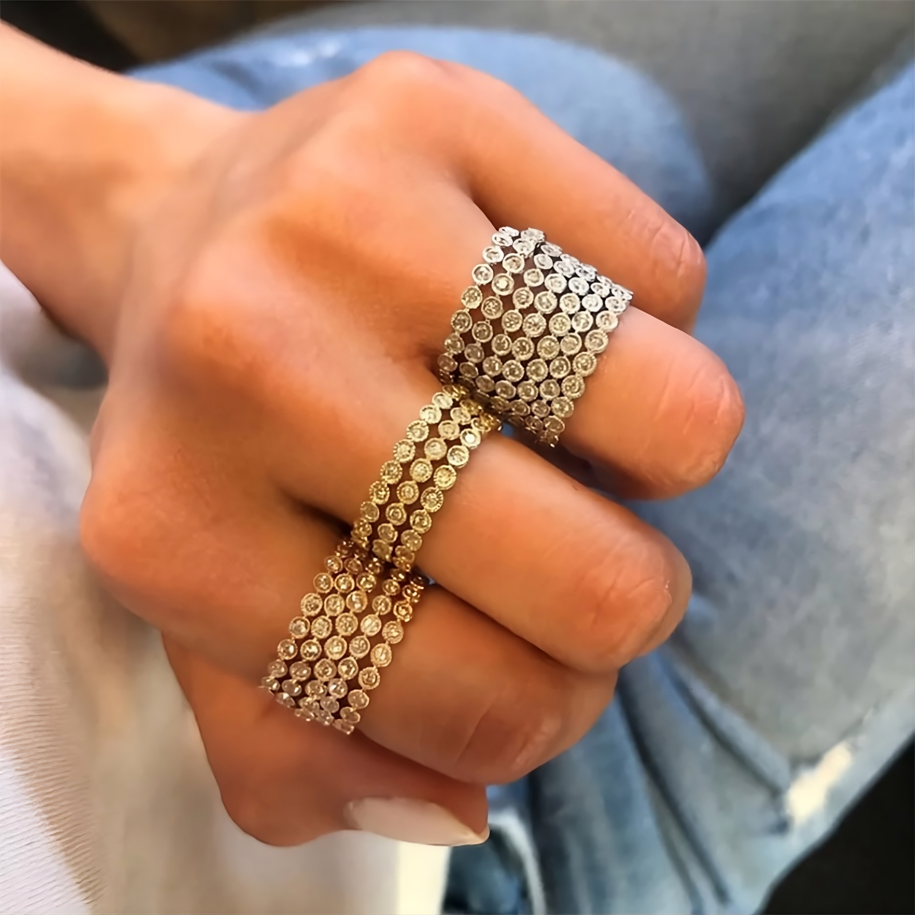 14K Solid Gold Bezel Ring