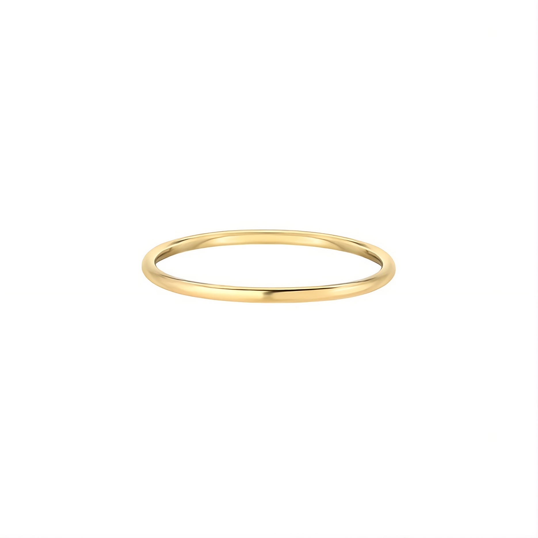 14K Solid Gold Bezel Ring