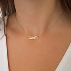 14k Solid Gold Mini Name Necklace